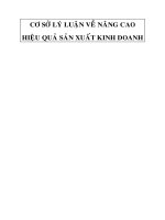 CƠ SỞ LÝ LUẬN VỀ NÂNG CAO HIỆU QUẢ SẢN XUẤT KINH DOANH