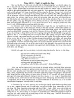 Nghĩ về nghề dạy học