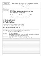 Đề thi KTĐK lần 2 lớp 2