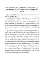 MỘT SỐ Ý KIẾN ĐỀ XUẤT GÓP PHẦN HOÀN THIỆN CÔNG TÁC KẾ TOÁN CPSX VÀ TÍNH GIÁ THÀNH SP TẠI NHÀ MÁY CƠ KHÍ GIẢI PHÓNG