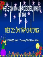 Ôn tập chương I - Tiết 20