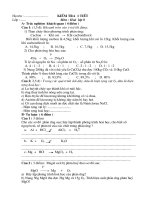 Kiem tra 1 tiet Hoa 8 ki I - bai thu 2