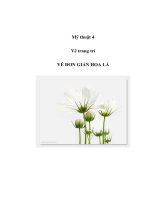 Mỹ thuật 4 - Vẽ trang trí VẼ ĐƠN GIẢN HOA LÁ