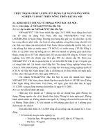 THỰC TRẠNG CHẤT LƯỢNG TÍN DỤNG TẠI NGÂN HÀNG NÔNG NGHIỆP VÀ PHÁT TRIỂN NÔNG THÔN BẮC HÀ NỘI