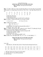 KIỂM TRA học kỳ II TOÁN 7
