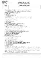 ĐỀ KIỂM TRA HKI -GDCD8 .HAY