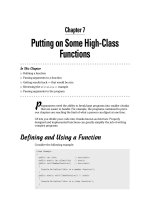 Putting on Some High-Class Functions