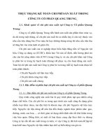 THỰC TRẠNG KẾ TOÁN CHI PHÍ SẢN XUẤT TRONG CÔNG TY CỔ PHẦN QUANG TRUNG