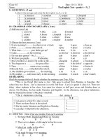 KT 1 tiết lần 2 Trăc nghiệm