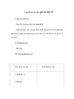 Luyện từ và câu - QUAN HỆ TỪ