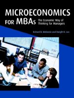 Microeconomics for MBAs 1