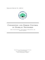 Congestion and Error Control in Overlay Networks