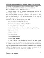 PHÂN TÍCH TÌNH HÌNH TÀI CHÍNH CỦA CÔNG TY CỔ PHẦN CẢNG VẬT CÁCH