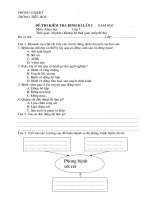 Đề Khoa hoc5 CKI và đáp án