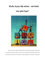 Huấn luyện đội nhóm - mô hình nào phù hợp?