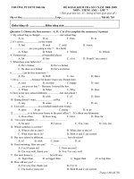 KT trắc nghiệm lớp 7