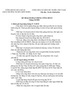 KẾ HOẠCH THÁNG 10