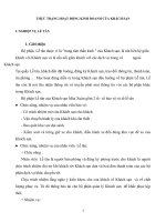 THỰC TRẠNG HOẠT ĐỘNG KINH DOANH CỦA KHÁCH SẠN