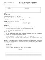 KIEM TRA HK1 TOÁN 9 CÓ DAP AN