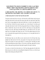 GIẢI PHÁP ỨNG DỤNG NGHIỆP VỤ MUA LẠI TRÁI PHIẾU TRÊN THỊ TRƯỜNG CHỨNG KHOÁN VIỆT NAM TẠI CÔNG TY CHỨNG KHOÁN ACB