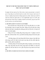 MỘT SỐ VẤN ĐỀ THU NHẬN ĐƯỢC THỰC TẾ  TRONG THỜI GIAN THỰC TẬP TẠI XÍ NGHIỆP