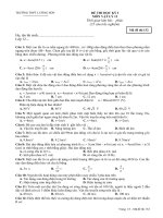 đề kiểm tra học kỳ môn vật lý 12 cb