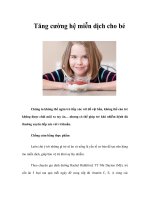 Tăng cường hệ miễn dịch cho bé