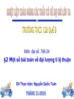 Mot so bai toan ve dai luong ti le thuan