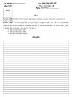 Bai kiem tra 1tiet chuong I(HH12B)