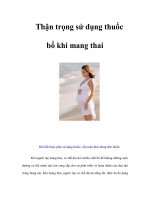 Thận trọng sử dụng thuốc bổ khi mang thai