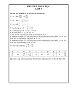 Chìa khóa tuần 12 - Toán 7