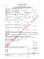 Đề kiểm tra học kì I, Toán 8, có ma trận đầy đủ của Bộ GD