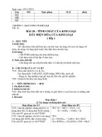 GDTX: tiết 28 bài 18:tính chất của kim loại (T2)