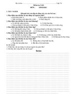 Kiểm tra 1 tiết sinh 7 ( kì 1)