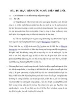 ĐẦU TƯ TRỰC TIẾP NƯỚC NGOÀI TRÊN THẾ GIỚI