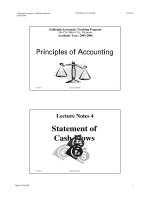Principles of Accounting- Statement of Cash Flows