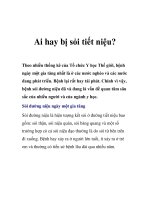 Ai hay bị sỏi tiết niệu?