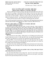 Báo cáo tổng kết năm học 2009 - 2010