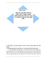 MỘT SỐ GIẢI PHÁP ĐỂ GÓP PHẦN HOÀN THIỆN CHIẾN LƯỢC KINH DOANH CỦA CÔNG TY THƯƠNG MẠI HUYỆN HIỆP ĐỨC