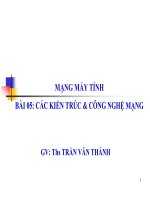 MẠNG MÁY TÍNH BÀI 05: CÁC KIẾN TRÚC & CÔNG NGHỆ MẠNG