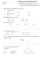 Đề kiểm tra GHKI ( Lớp 2)