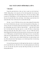 DẠY TOÁN (PHẦN HÌNH HỌC) LỚP 4