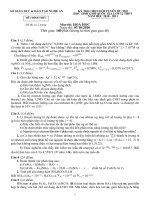 Đề thi chọn đổi tuyển quốc gia tỉnh Nghệ An năm học 2010 - 2011 (ngày 1)