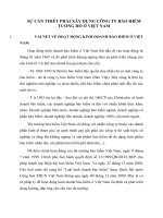 SỰ CẦN THIẾT PHẢI XÂY DỰNG CÔNG TY BẢO HIỂM TƯƠNG HỖ Ở VIỆT NAM