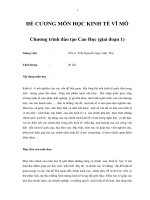 Đề cương môn kinh tế học