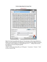 Cách sử dụng bảng kí tự trong Vista