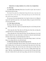 Nội dung và hoạt động của công tác Maketing