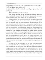 THỰC TRẠNG VỀ NĂNG LỰC CẠNH TRANH CỦA CÔNG TY VẬN TẢI HÀNG HOÁ ĐƯỜNG SẮT