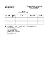 Mẫu kế hoạch giảng dạy theo chuẩn kiến thức kỹ năng