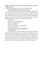 THỰC TRẠNG CễNG TÁC TIấU THỤ SẢN PHẨM TẠI CễNG TY TNHH ĐẤT VIỆT